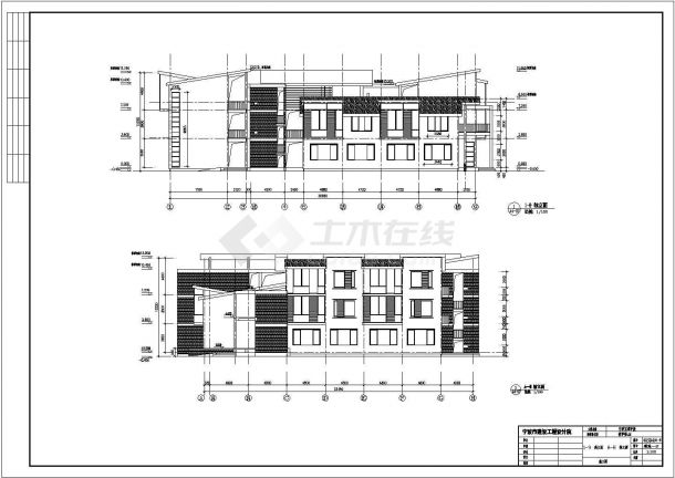 某小学三层框架结构教学楼建筑设计方案图-图二