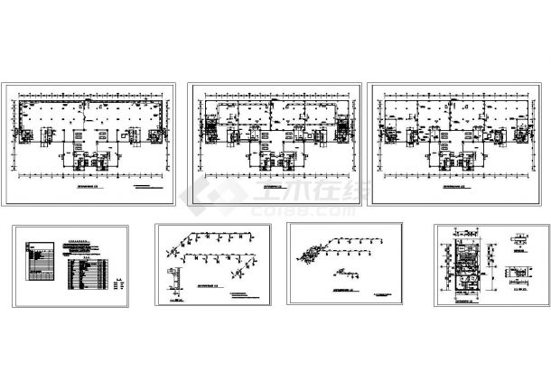 某建筑人防地下室通风排烟设计cad施工图-图一