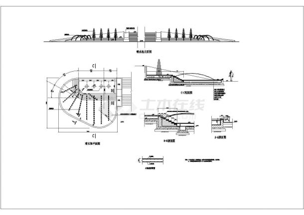 园林水景系列之喷泉水池施工说明图纸-图一