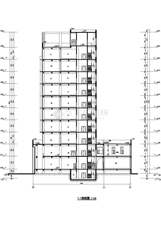 【山东省】某高层办公楼建筑结构施工图-图二
