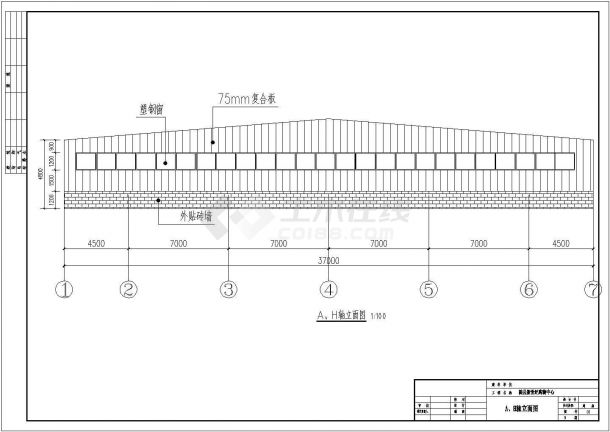 某地单层新世纪购物中心建筑设计施工图-图一