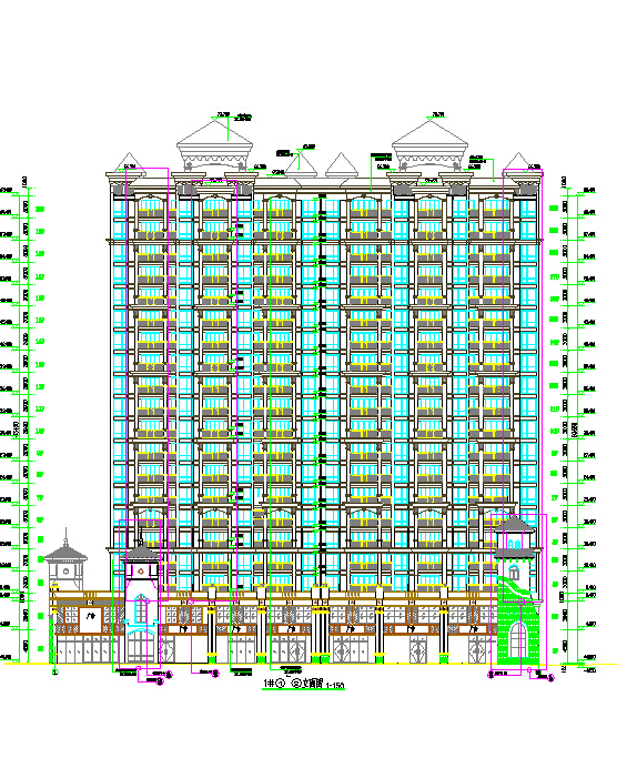 某20层框剪结构住宅楼建筑、结构、水电暖全套施工图_图1