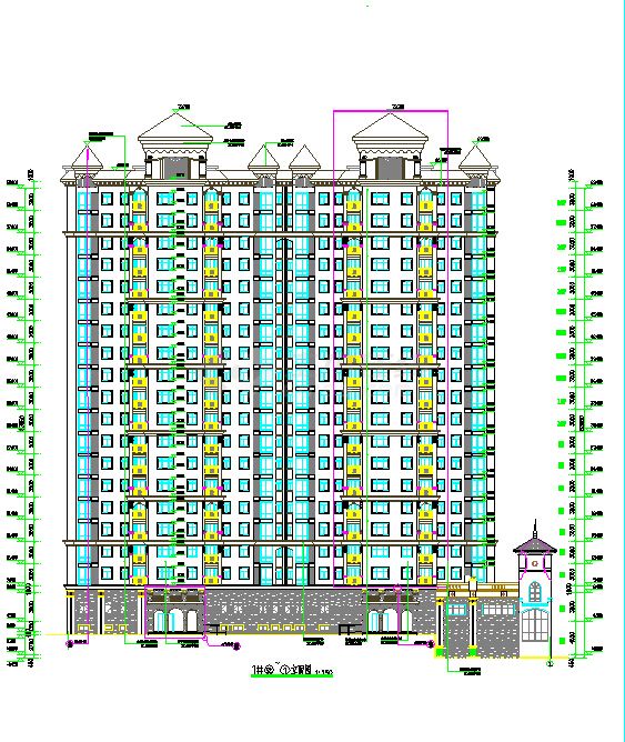 某20层框剪结构住宅楼建筑、结构、水电暖全套施工图-图二