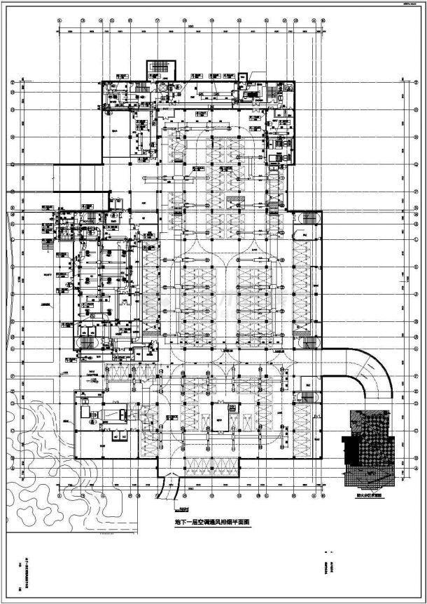 【湖南】图书馆建筑空调通风排烟系统设计施工图（施工节点详图）-图一