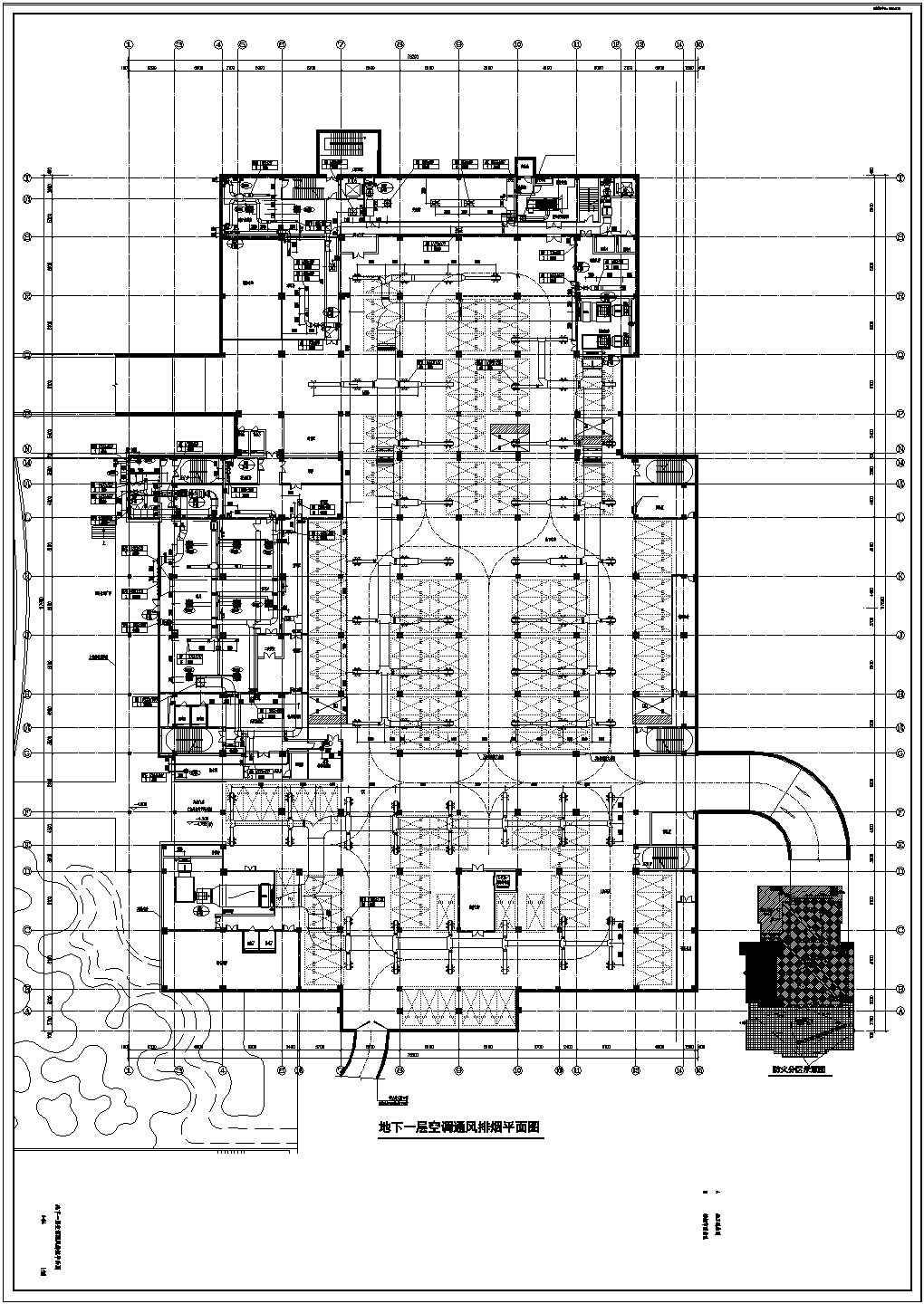 【湖南】图书馆建筑空调通风排烟系统设计施工图（施工节点详图）