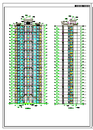 某26层剪力墙结构住宅楼建筑、结构、水电暖全套施工图_图1