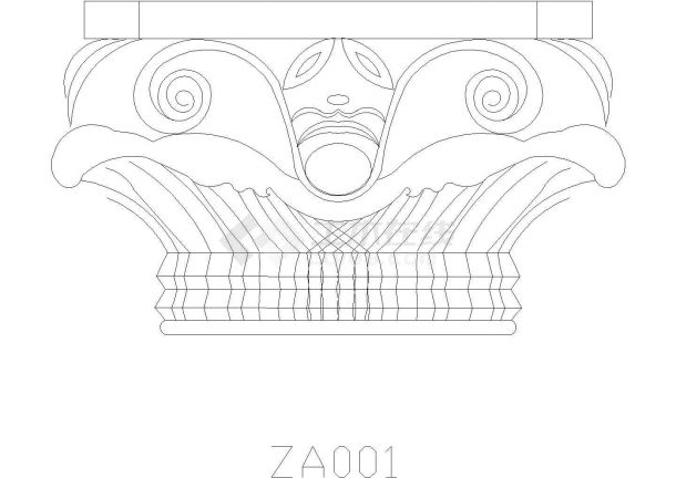 CAD装饰图库建筑设计包含罗马柱柱头-图一