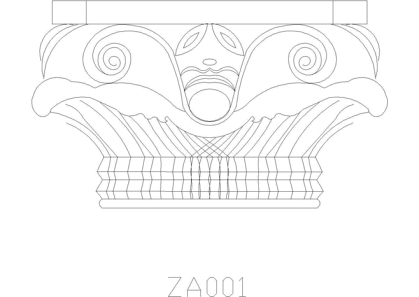 CAD装饰图库建筑设计包含罗马柱柱头