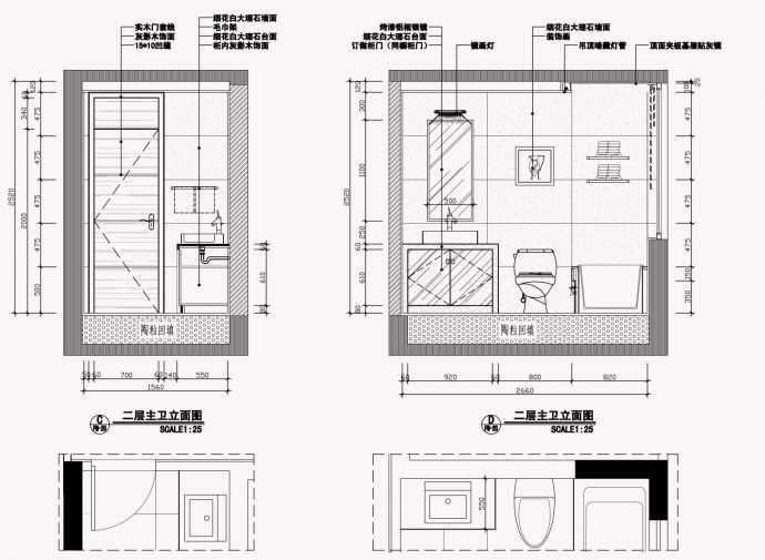 【深圳】现代风格复式住宅装修施工图（附效果图）_图1