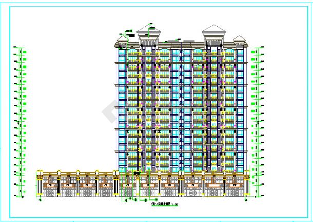 某19层框剪结构住宅楼建筑、结构、水电暖全套施工图-图一