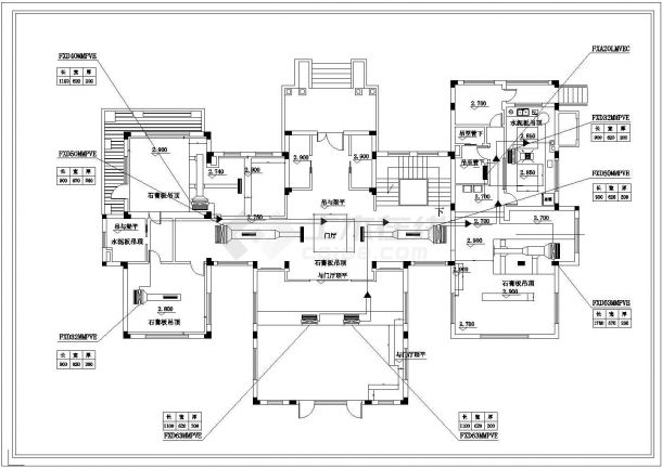 【上海】某别墅中央空调系统设计施工图（VRVII系列）-图二