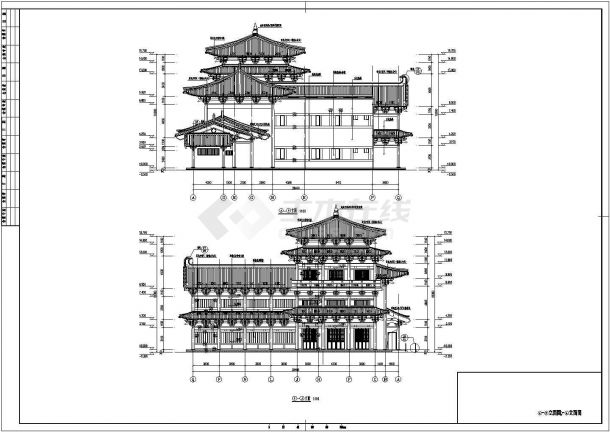 【浙江】某三层仿古建筑全套建筑设计施工图-图二