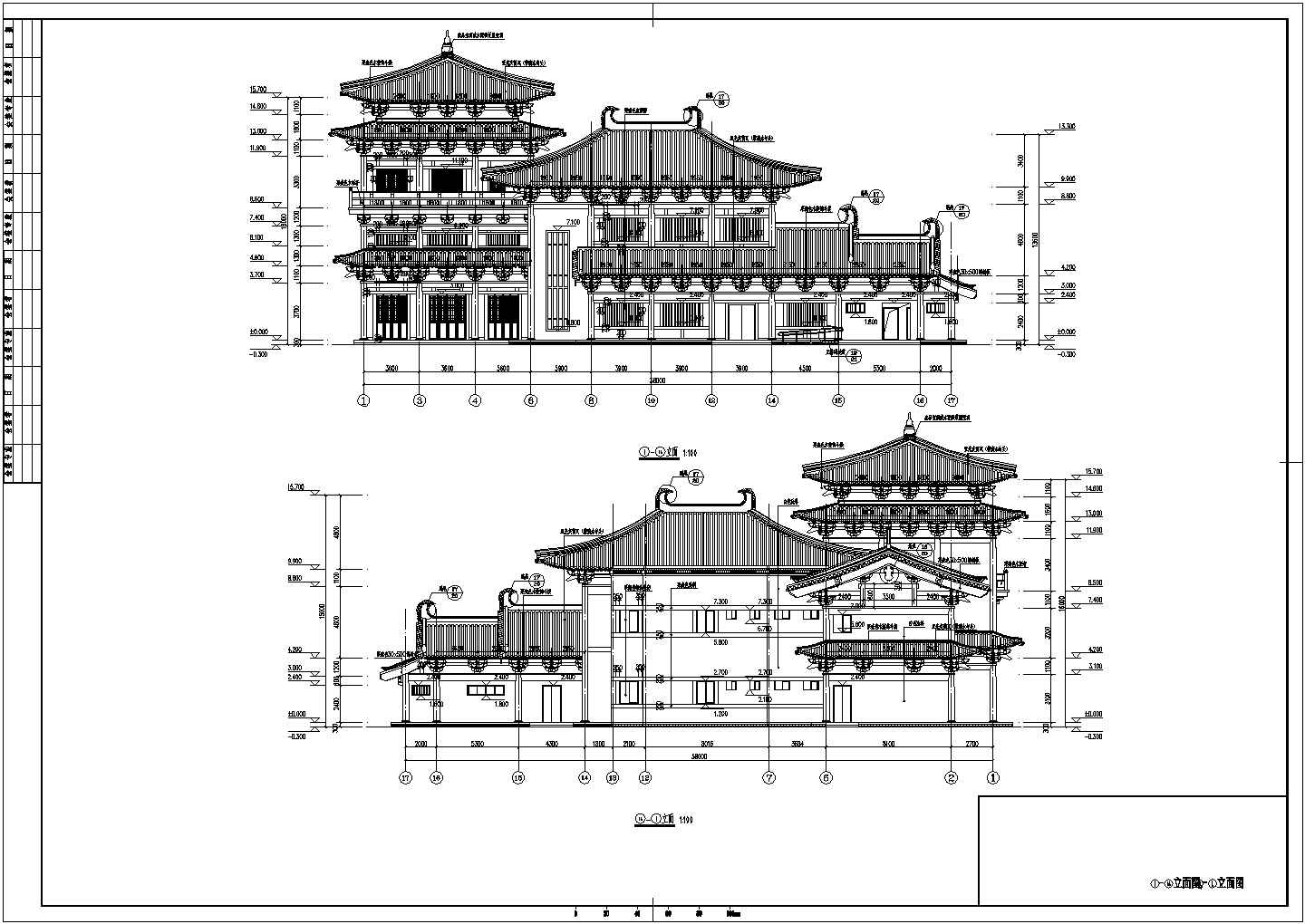 【浙江】某三层仿古建筑全套建筑设计施工图