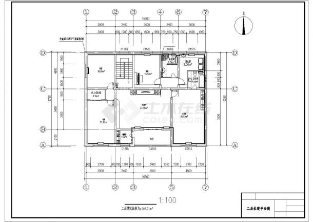双层小型别墅建筑采暖系统设计施工图（含给排水设计 计算书）-图一