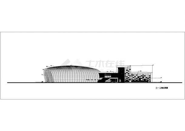 某地局部4层排架结构游泳馆建筑专业方案图-图二