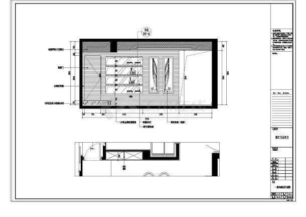 【福建】中式风格复式楼室内装修施工图（附效果图）-图一