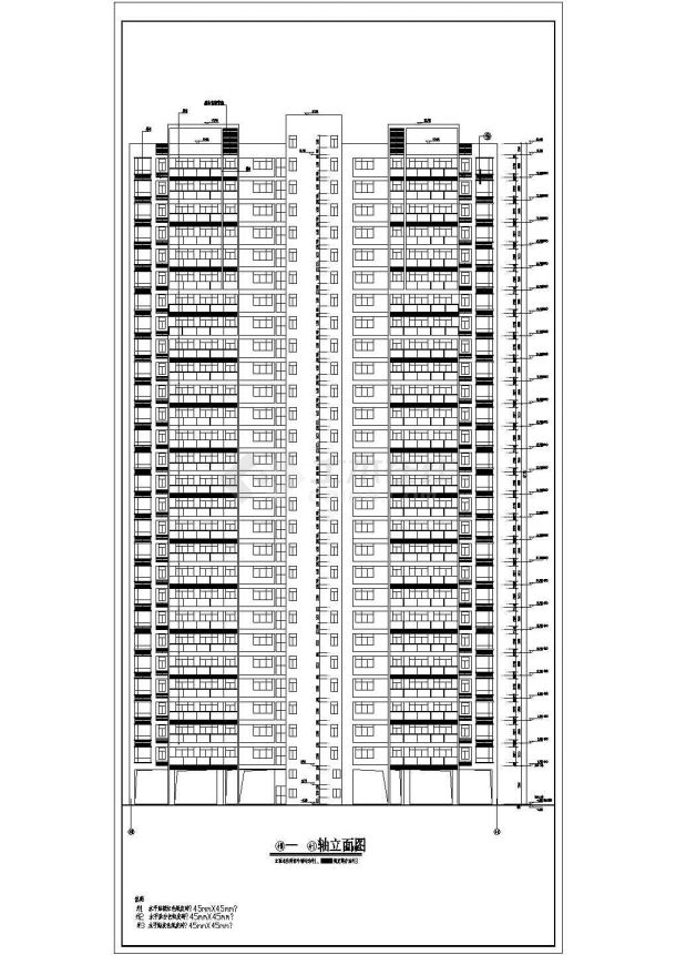 湖南某32层高档住宅小区建筑施工图（4-7#栋）-图二