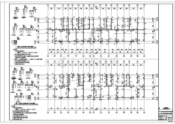 农村住房4层砌体结构结构设计施工图-图二