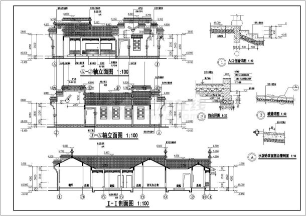 某民族特色会议室建筑结构设计施工图-图二