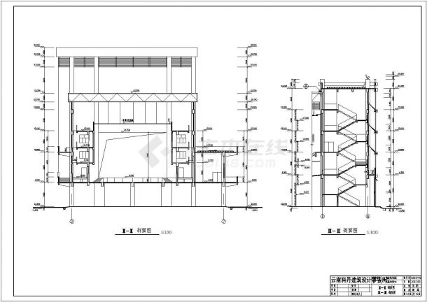 某地6层框架结构电影院建筑设计施工图-图二