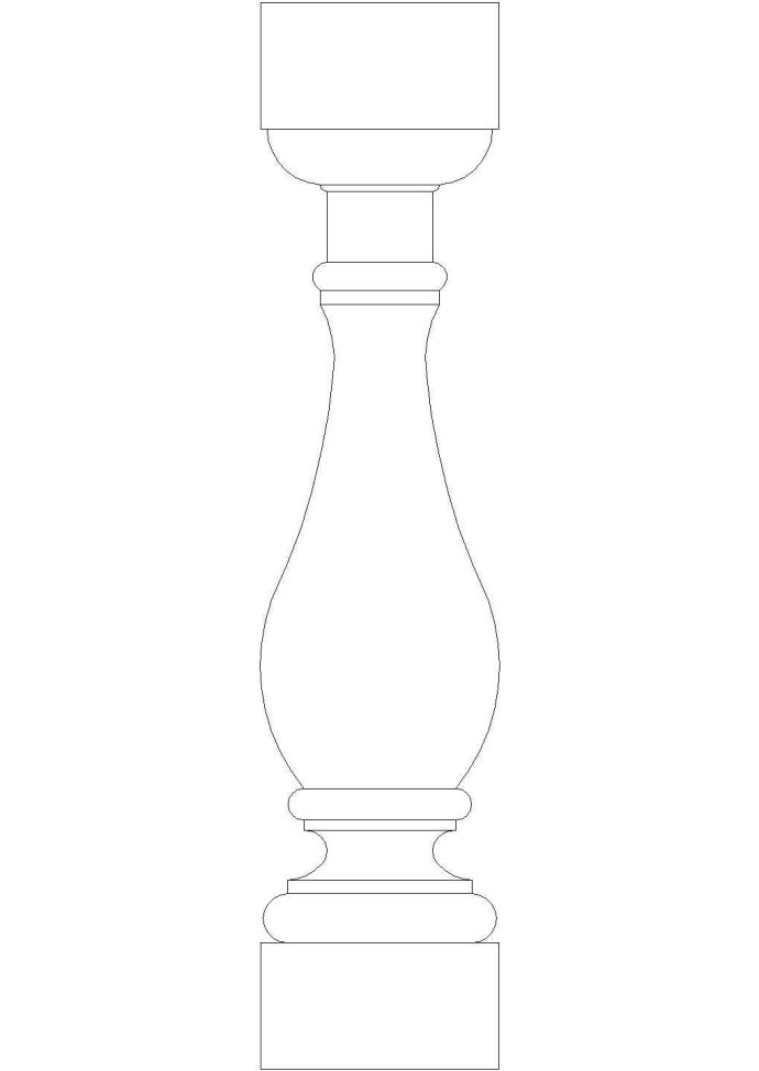 壁神构件葫芦瓶系列总建筑设计CAD详图_图1