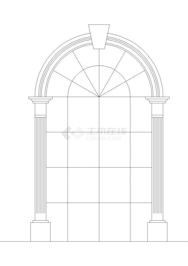 壁神构件拱门套系列总建筑设计CAD详图-图一