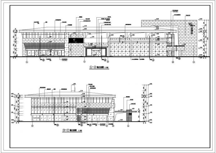 某地两层带夹层售楼部建筑设计施工图_图1