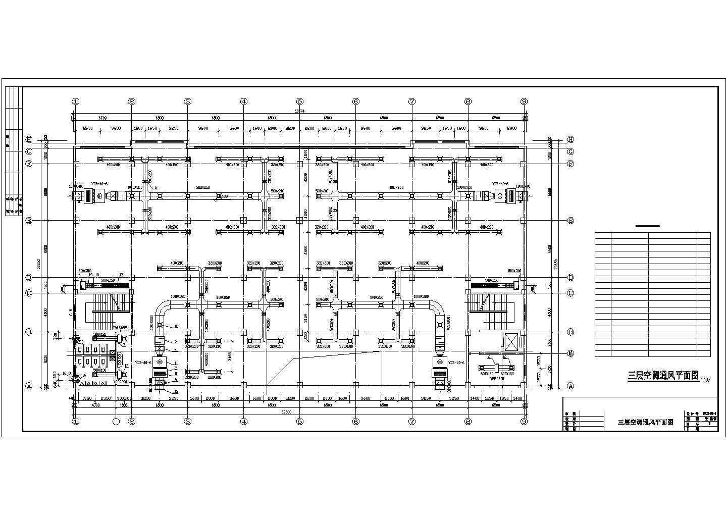 中型商场中心建筑中央空调工程系统设计施工图