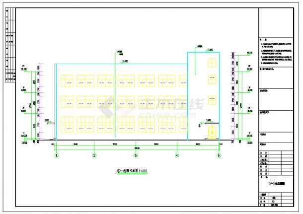4S店带夹层轻钢结构施工图（含建施、计算书）-图二