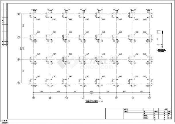 25米跨带夹层钢结构门式刚架厂房结构施工图（含建筑图 计算书）-图二