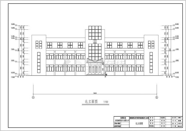 淄博4层框架结构斯诺贝尔办公楼建筑设计施工图-图一