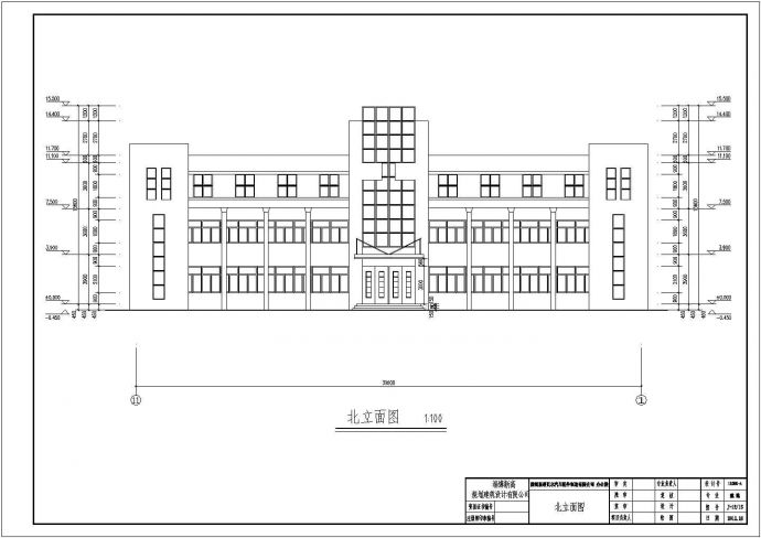 淄博4层框架结构斯诺贝尔办公楼建筑设计施工图_图1