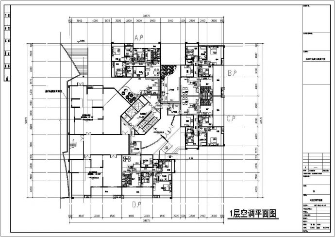 重庆某二十八层住宅楼中央空调设计施工图图纸_图1