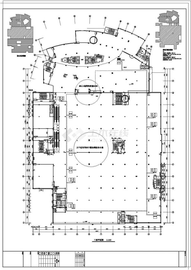 台州3层某购物中心超市空调设计施工图纸-图二