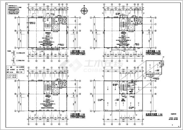 锅炉间、烘房、机械修理车间、办公楼、仓库建筑施工图（含4套）-图二