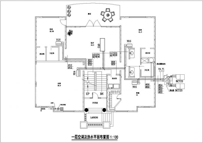 别墅建筑中央空调工程系统设计施工图_图1