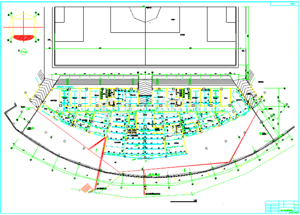 某市体育场给排水设计详细施工图纸-图二