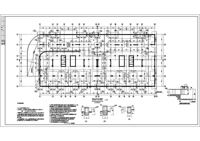 某地区框架结构地下室结构设计图纸_图1