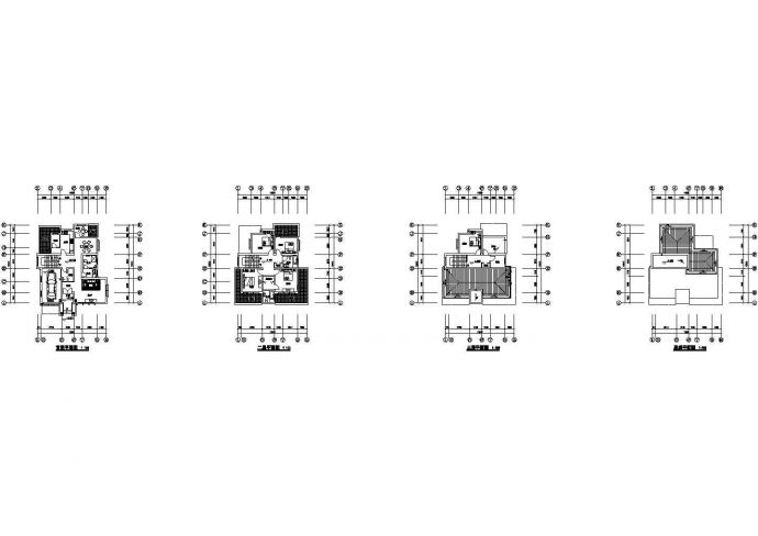 11.90&13.50米三层别墅建筑设计图_图1
