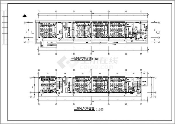 某小学4层教学楼电气设计全套施工图-图一