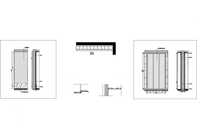 融海投资办公空间烤漆板墙建筑设计cad图纸_图1