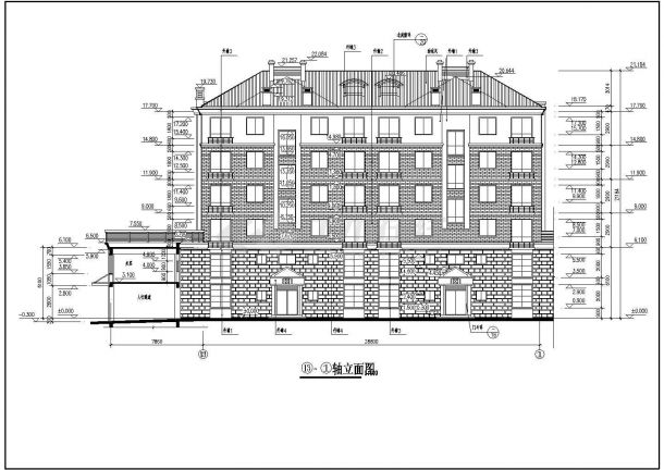某地区两套五层商住楼建筑设计方案图-图二