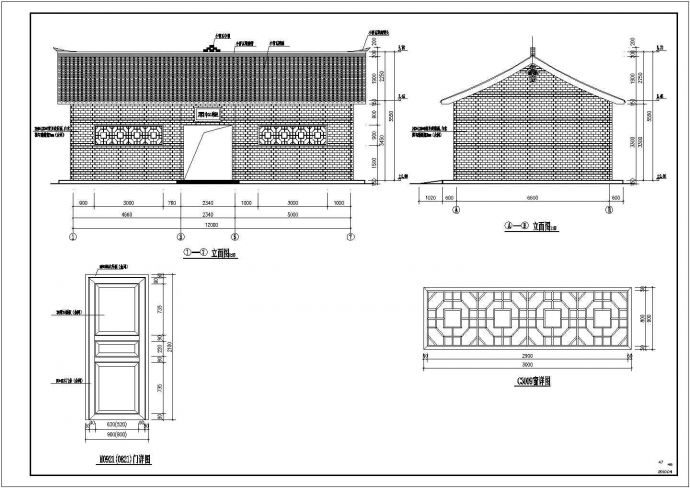 南充二层框架结构仿古园林古建筑群建筑施工图_图1