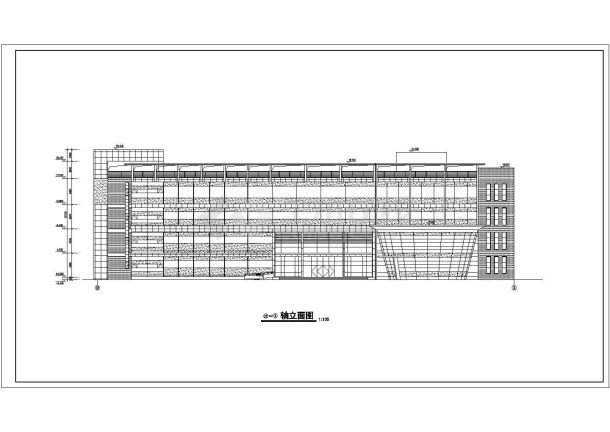 四层办公楼的建筑图（施工详图设计阶段）-图二