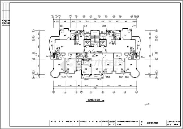 江西某小区十七层框架结构住宅楼给排水施工图-图二