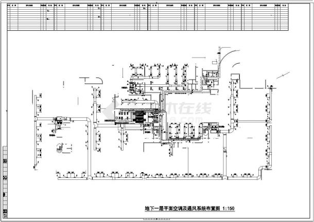 【上海】多层建筑办公楼空调通风及防排烟系统设计施工图（地源热泵系统）-图一