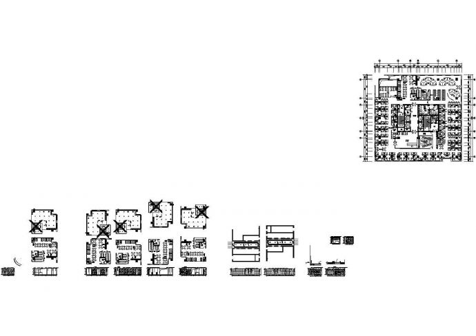 戴尔成都市办公室内装施工cad图，共四张_图1
