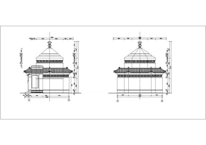 某寺院往生堂框架结构设计施工图纸_图1