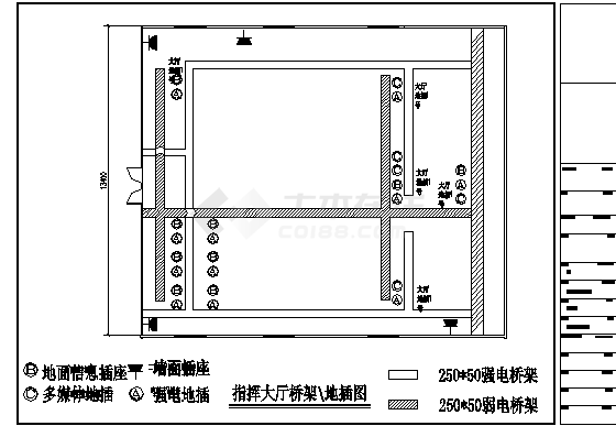 某地中心机房设备布置电气设计图纸-图一