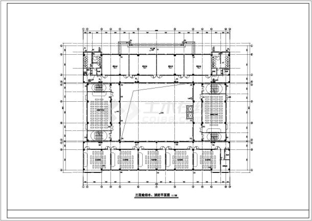 【安徽】职教中心教学综合楼及附属建筑给排水消防施工图-图一